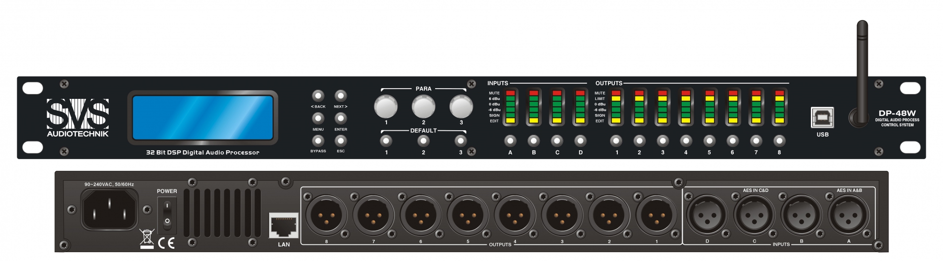 SVS Audiotechnik DP-48W Цифровой процессор: 4 входа 8 выходов в Калмыкии
