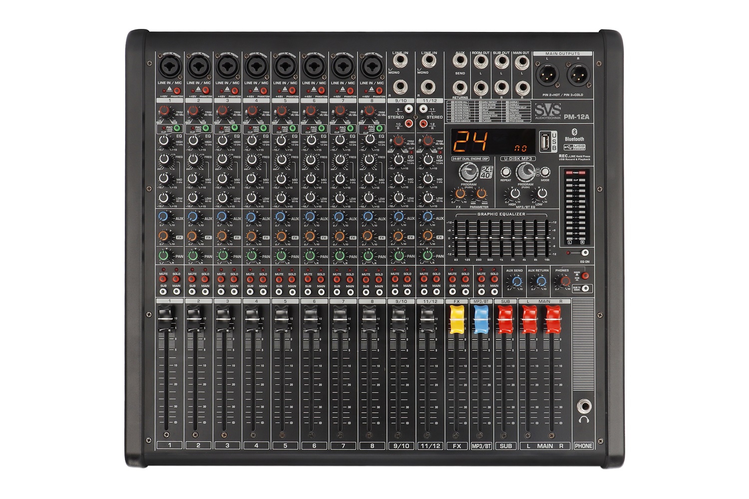 SVS Audiotechnik mixers PM-12A Активный аналоговый микшерный пульт, 12-канальный в Калмыкии